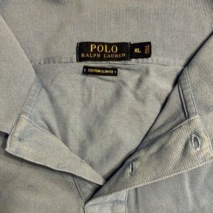 Polo by Ralph Lauren Men's Blue Custom Slim Fit Shirt